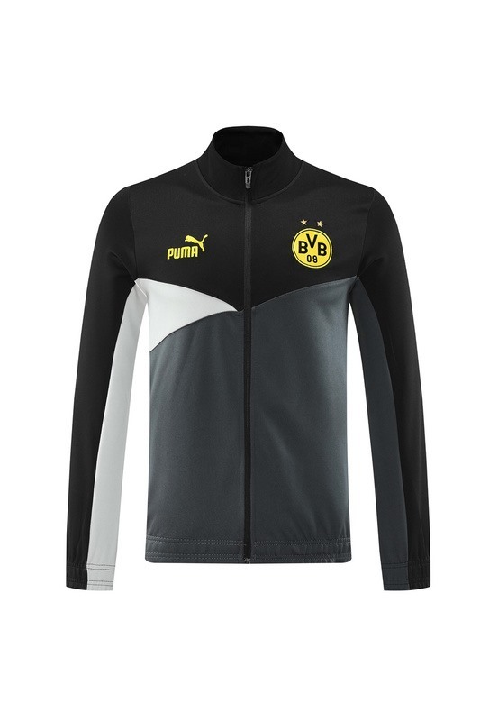 2024 Dortmund black gray Jacket Training Suit Set Football Team Shirt Sports Fashion
