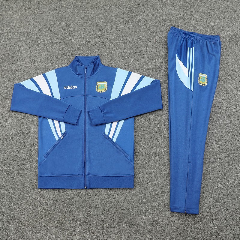2024 Argentina Blue Jacket Training Suit Set Football Team Shirt Sports Fashion
