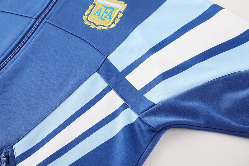 2024 Argentina Blue Jacket Training Suit Set Football Team Shirt Sports Fashion