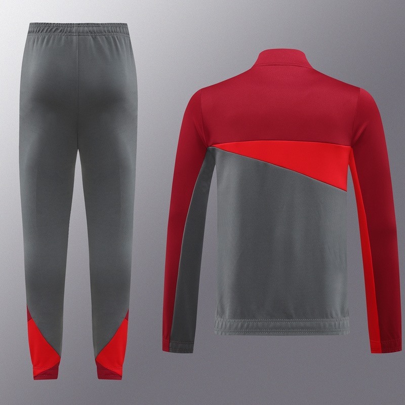 2024 AC Milan Red Grey Jacket Training Suit Set Football Team Shirt Sports Fashion