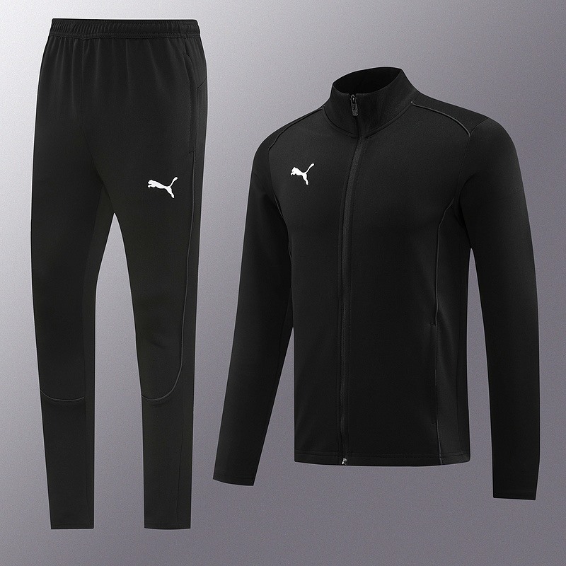 2024 Puma Black Jacket Training Suit Set Football Team Shirt Sports Fashion