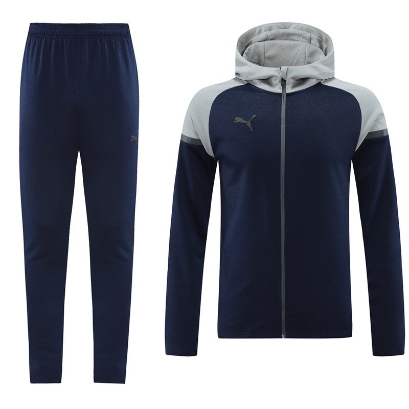 2024 Puma Royal Blue Hoodie Jacket Kit Set Football Team Shirt Sports Fashion