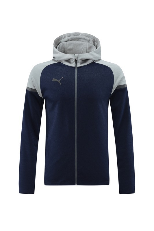 2024 Puma Royal Blue Hoodie Jacket Kit Set Football Team Shirt Sports Fashion