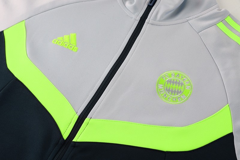 2024 Bayern Munich Grey Purple Jacket Training Suit Set Football Team Shirt Sports Fashion