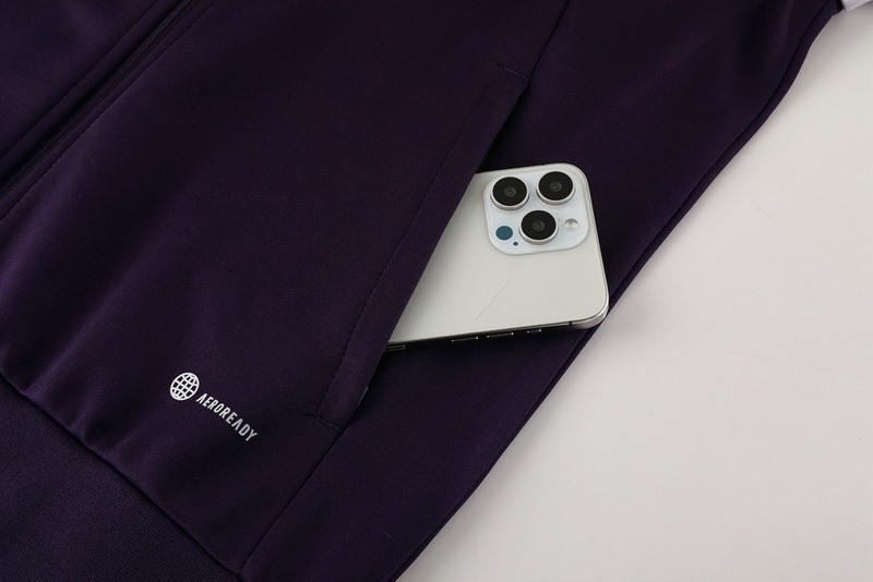 2024 Bayern Munich Grey Purple Jacket Training Suit Set Football Team Shirt Sports Fashion