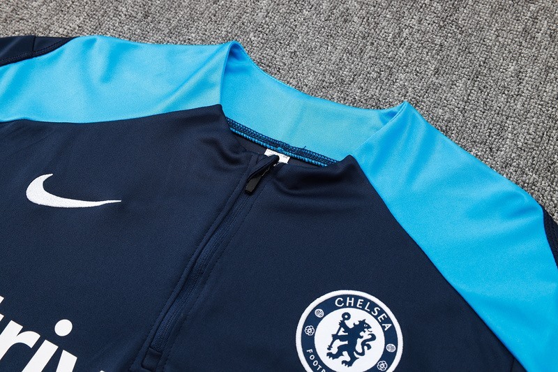 25/26 Chelsea Royal Blue Long-sleeved half-pull training kit Football team kit