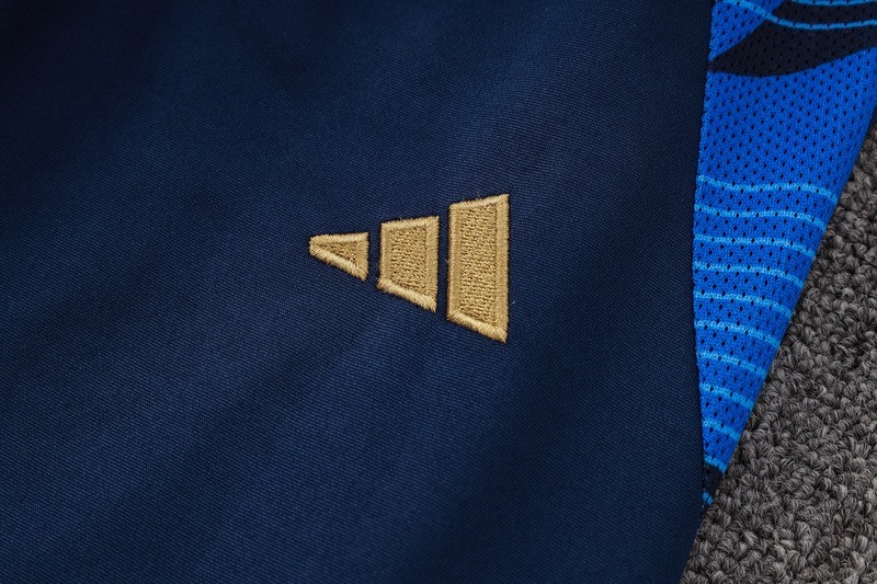 2024 Italy Royal Blue Long-sleeved half-pull training kit Football team kit