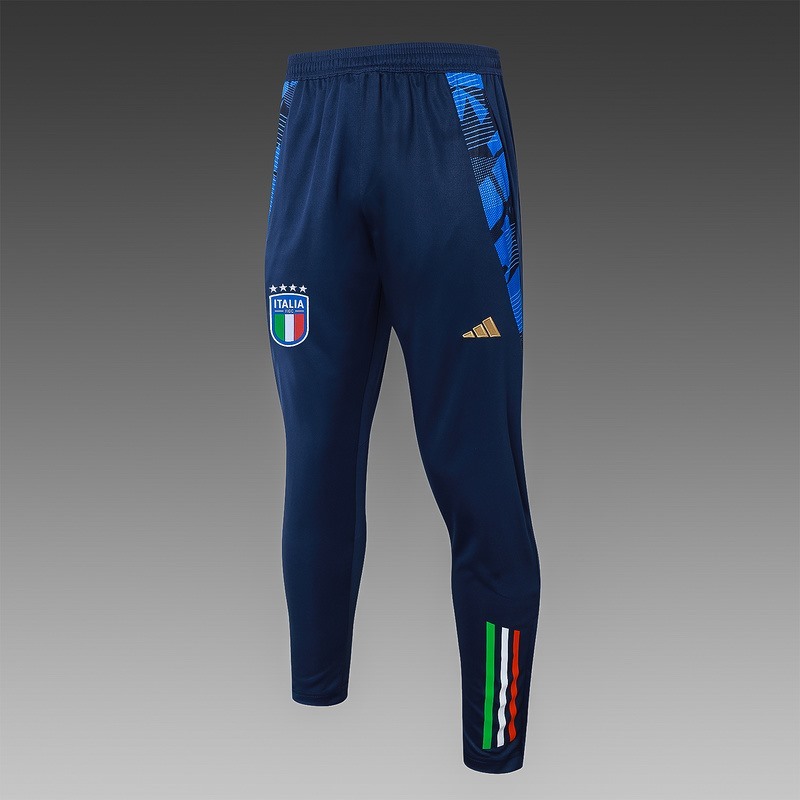 2024 Italy Royal Blue Long-sleeved half-pull training kit Football team kit