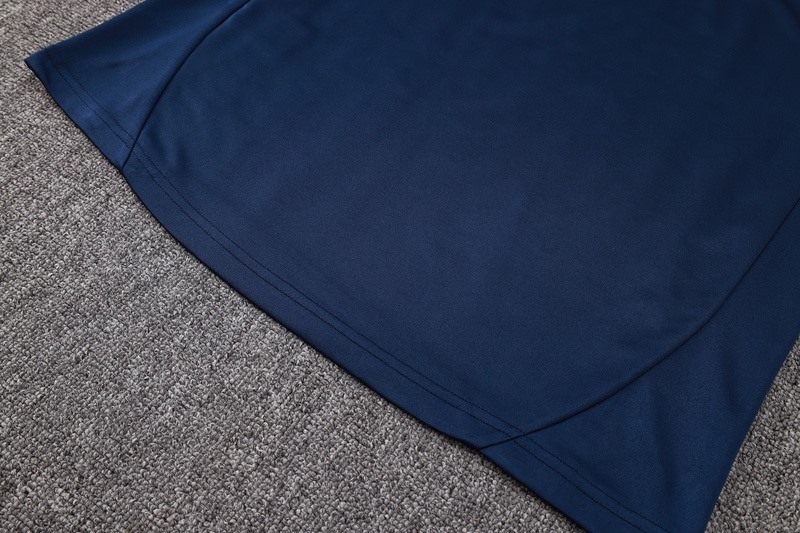 2024 Italy Royal Blue Long-sleeved half-pull training kit Football team kit