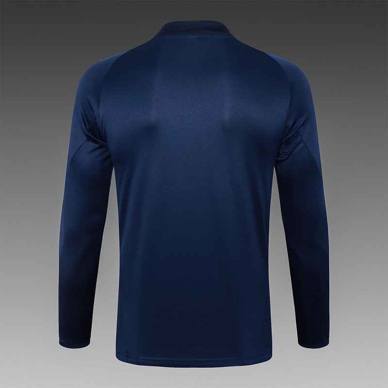 2024 Italy Royal Blue Long-sleeved half-pull training kit Football team kit