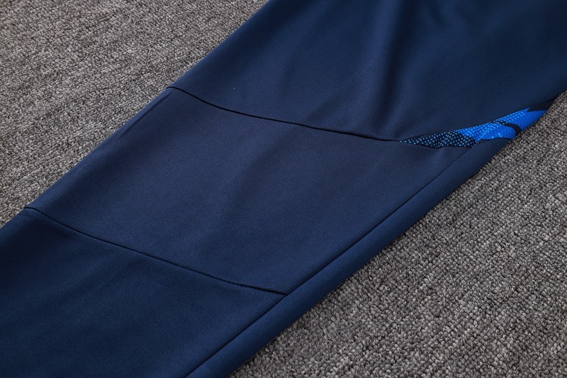 2024 Italy Royal Blue Long-sleeved half-pull training kit Football team kit