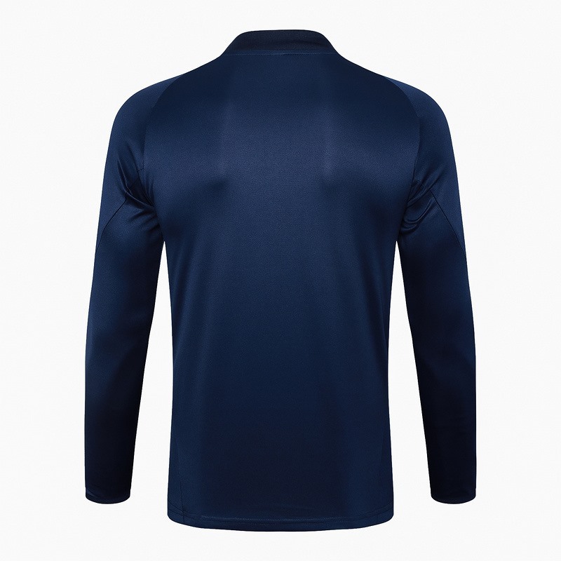 2024 Italy Royal Blue Long-sleeved half-pull training kit Football team kit