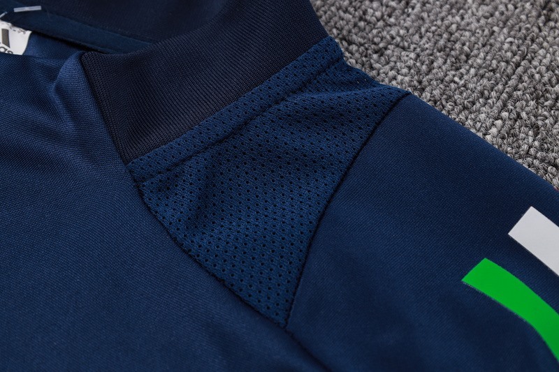 2024 Italy Royal Blue Long-sleeved half-pull training kit Football team kit