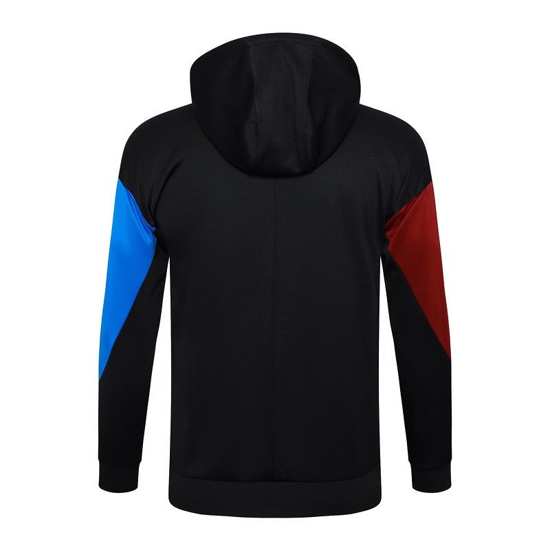 2024 Barcelona Black Hoodie Jacket Kit Set Football Team Shirt Sports Fashion