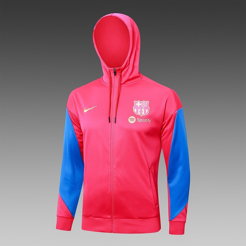 2024 Barcelona Red Hoodie Jacket Kit Set Football Team Shirt Sports Fashion
