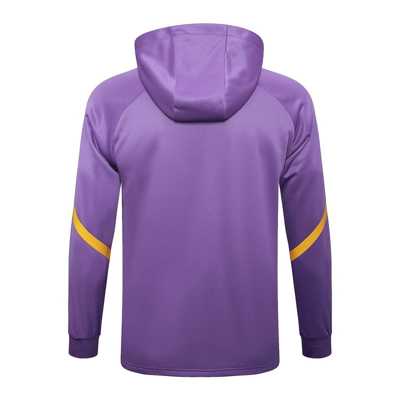 2024 Real Madrid Purple Hoodie Jacket Kit Set Football Team Shirt Sports Fashion
