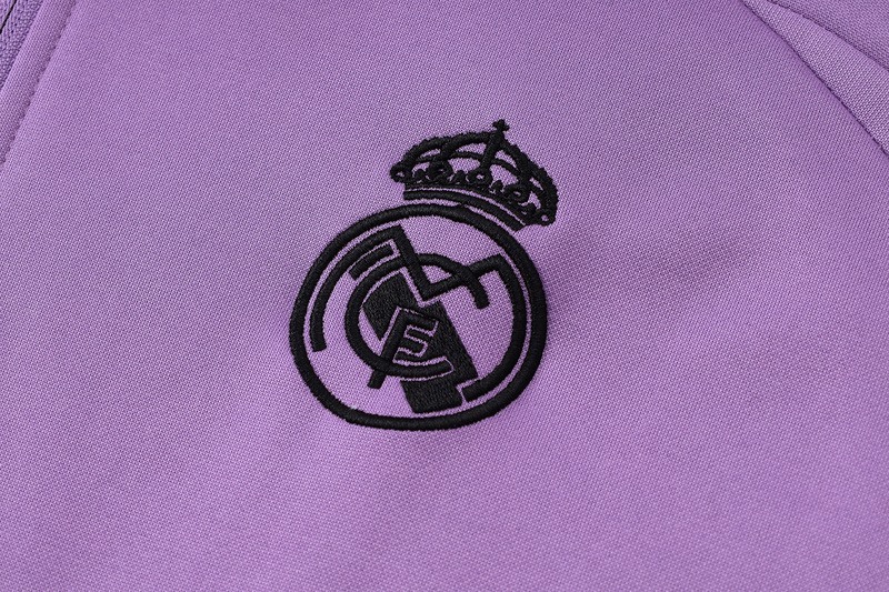 2024 Real Madrid Purple Hoodie Jacket Kit Set Football Team Shirt Sports Fashion