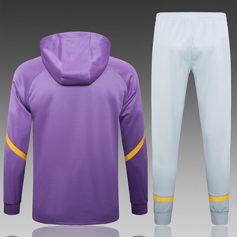 2024 Real Madrid Purple Hoodie Jacket Kit Set Football Team Shirt Sports Fashion