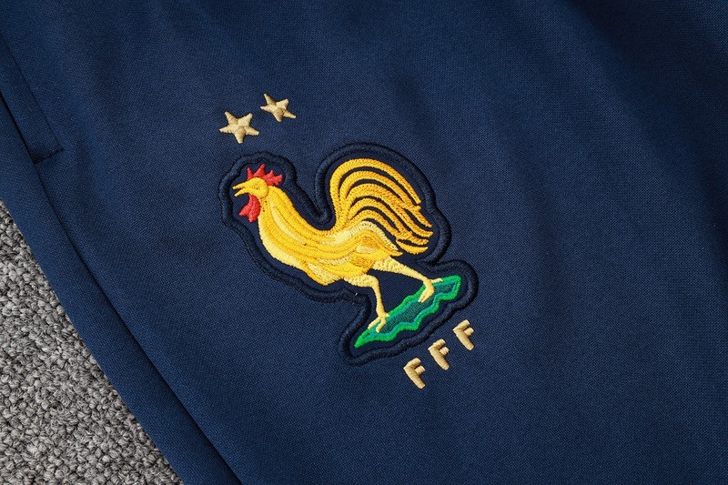 2024 France Sky Blue Hoodie Jacket Kit Set Football Team Shirt Sports Fashion