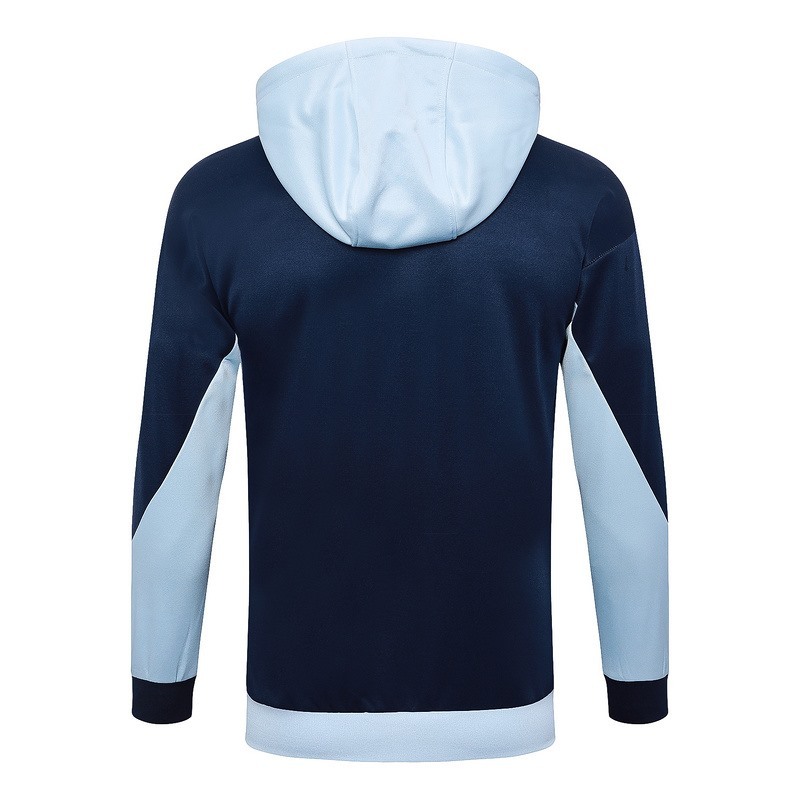 2024 France Sky Blue Hoodie Jacket Kit Set Football Team Shirt Sports Fashion