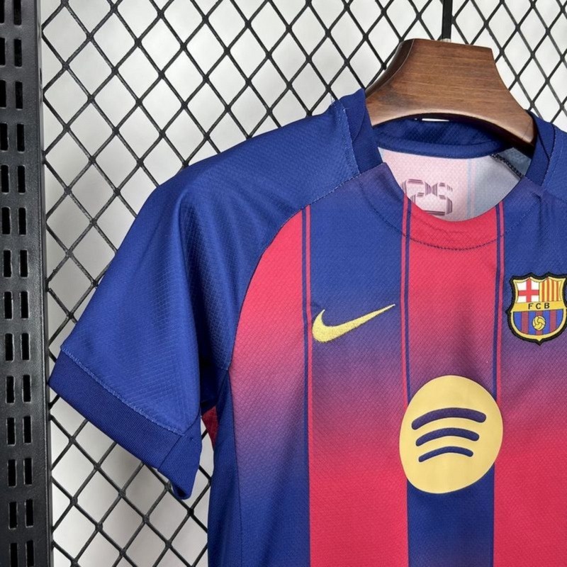 25/26 Kids Barcelona Home jersey Kid Kits Size 16-28