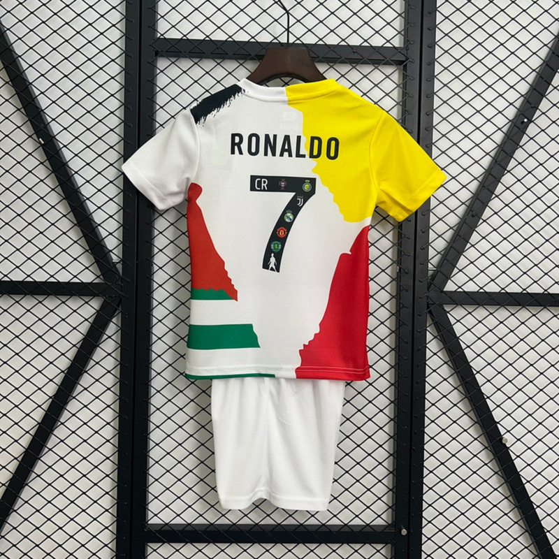 2025 Cristiano Ronaldo Commemorative Edition jersey Kid Kits Size 16-28