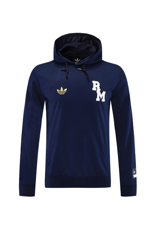 2024 Real Madrid Royal Blue Hoodie Jacket Kit Set Football Team Shirt Sports Fashion