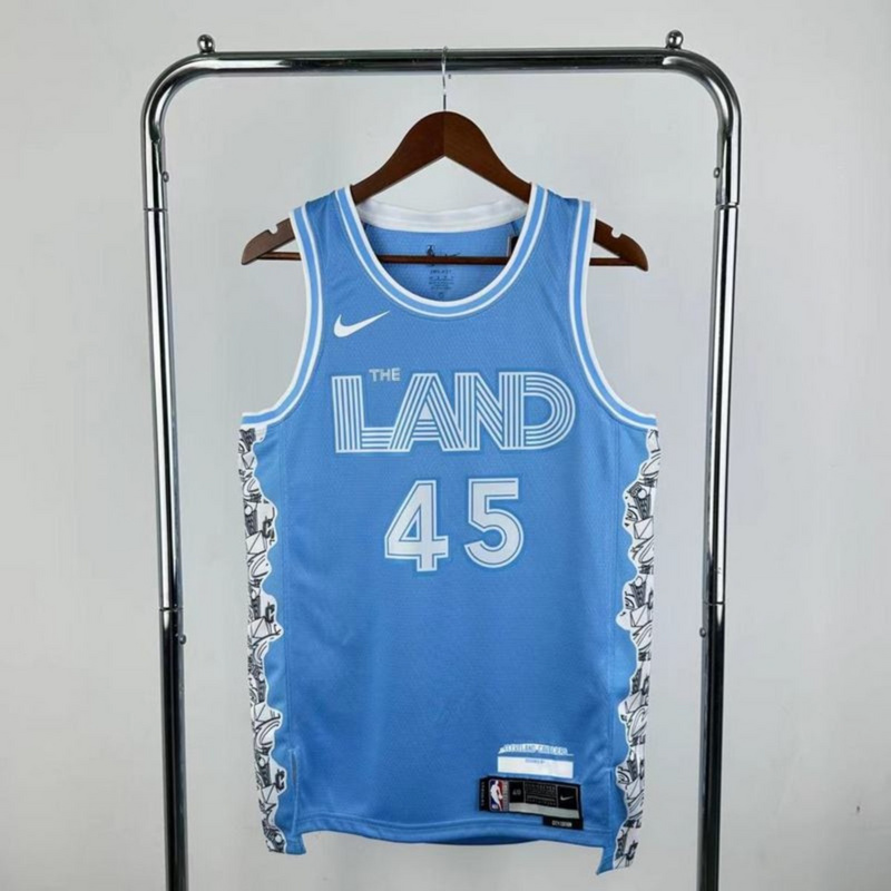 NBA 2025 Cleverland Cavaliers Round Neck Blue City Edition jersey MITCHELL#45 S-XXL