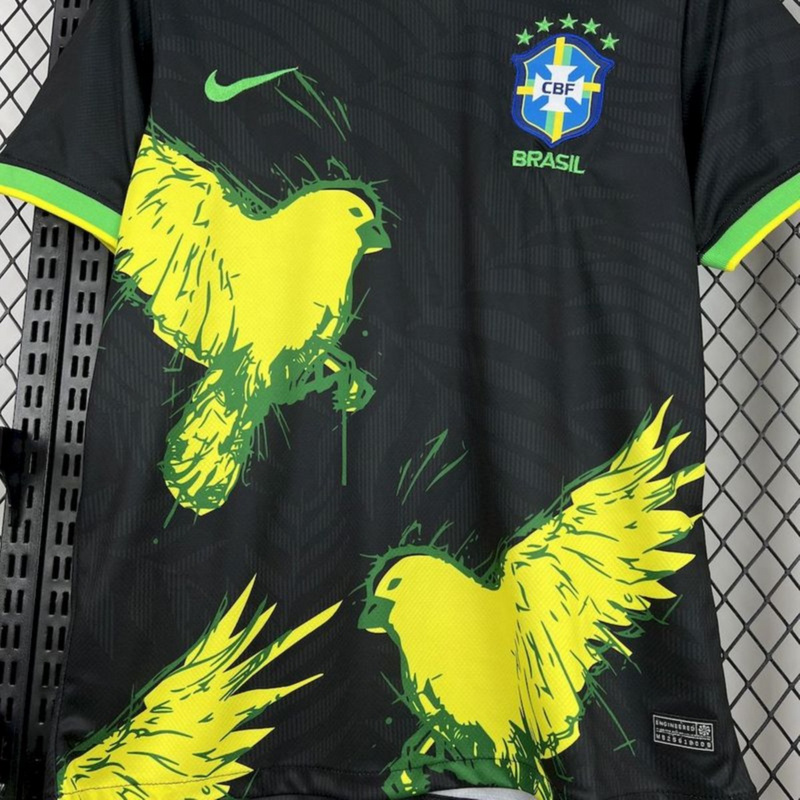 2025/26 Brazil Dove Edition Black jersey Fan Version