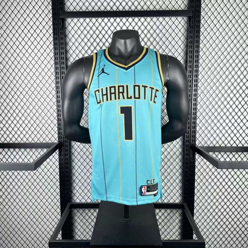 NBA Charlotte Hornets 2025 City Edition V-Neck Jersey BALL#1 S-XXL
