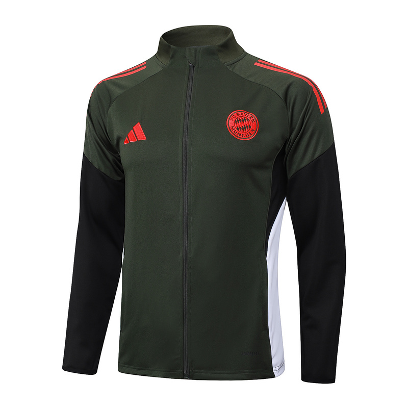 2025/26 Bayern Munich Dark green Jacket Training Suit Set Football Team Shirt Sports Fashion