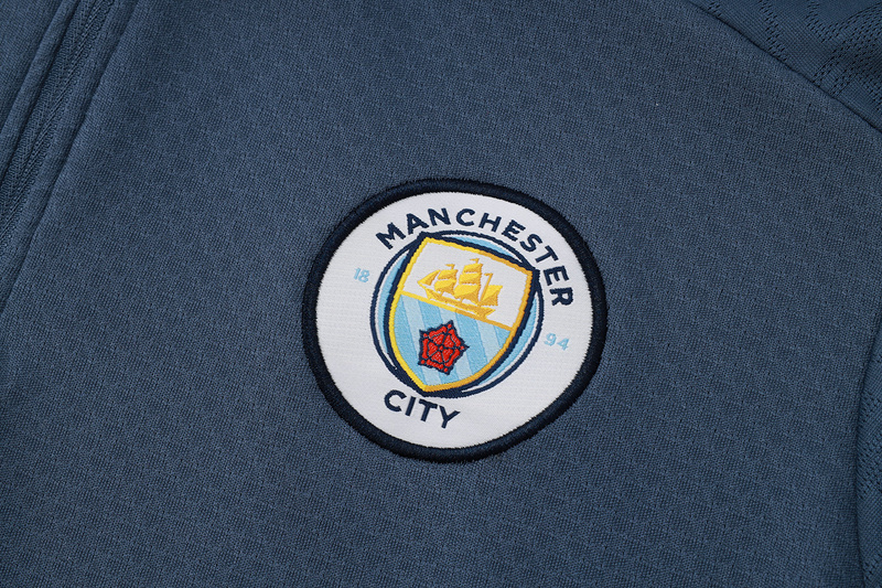 202526 Manchester City Grey Long-sleeved half-pull training kit Football team kit
