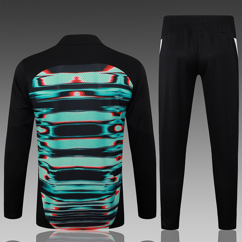 202526 Portugal dark green Long-sleeved half-pull training kit Football team kit