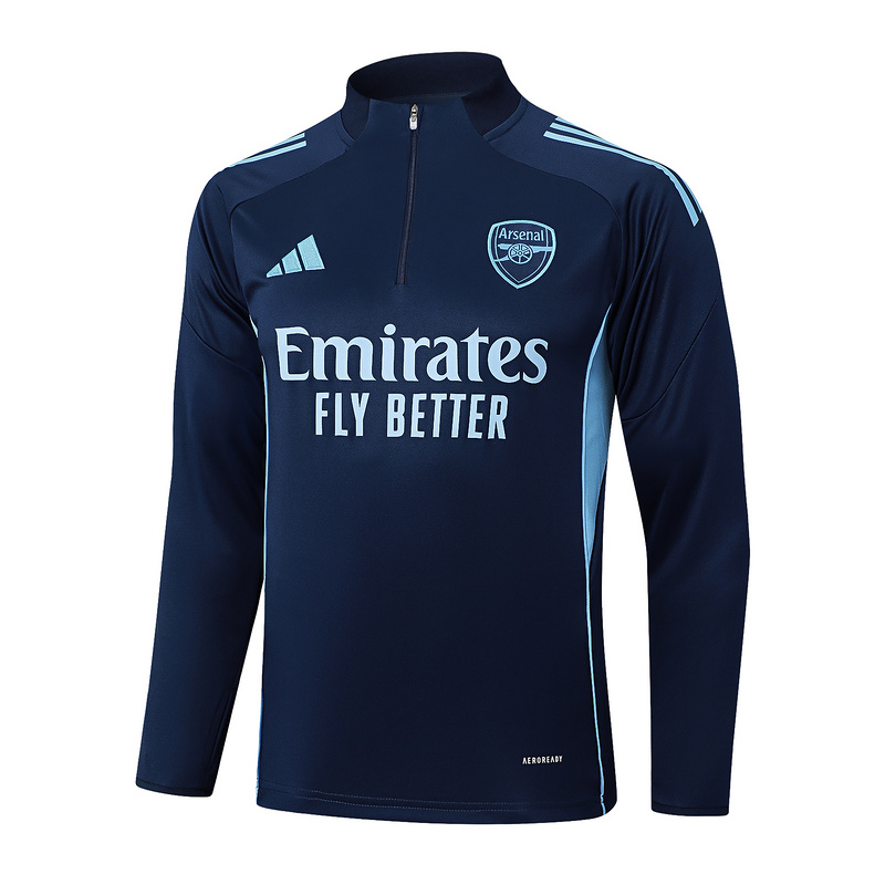 202526 Arsenal Royal blue Long-sleeved half-pull training kit Football team kit