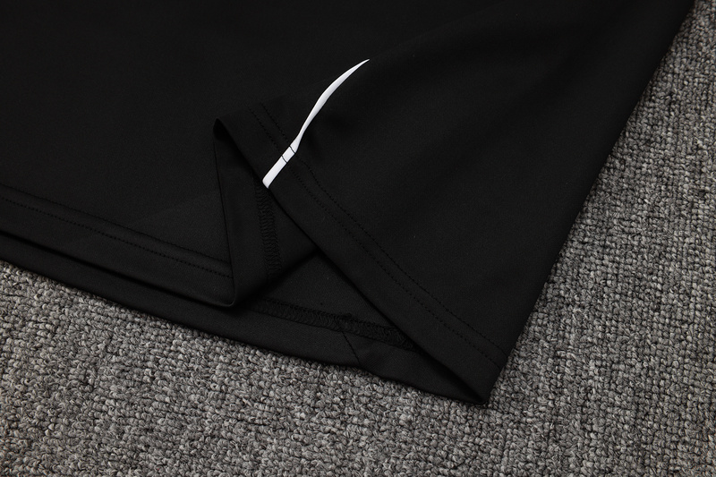 202526 Miami Black Long-sleeved half-pull training kit Football team kit