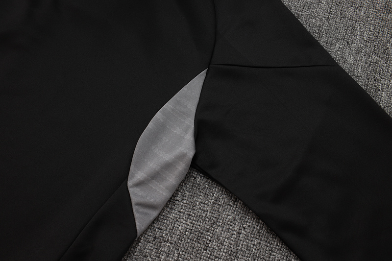 202526 Miami Black Long-sleeved half-pull training kit Football team kit