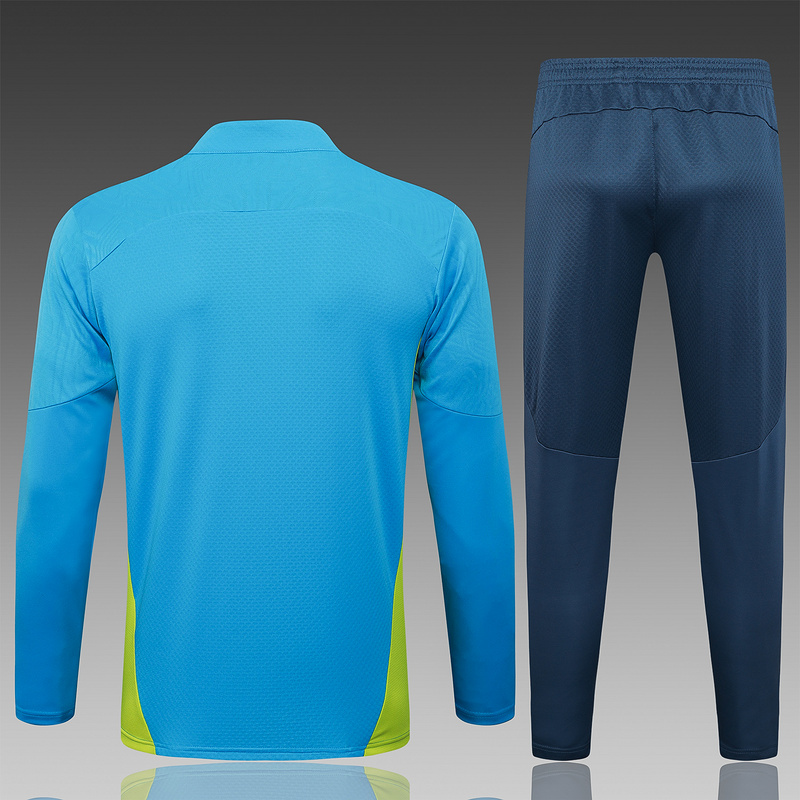 202526 Manchester City Blue Long-sleeved half-pull training kit Football team kit