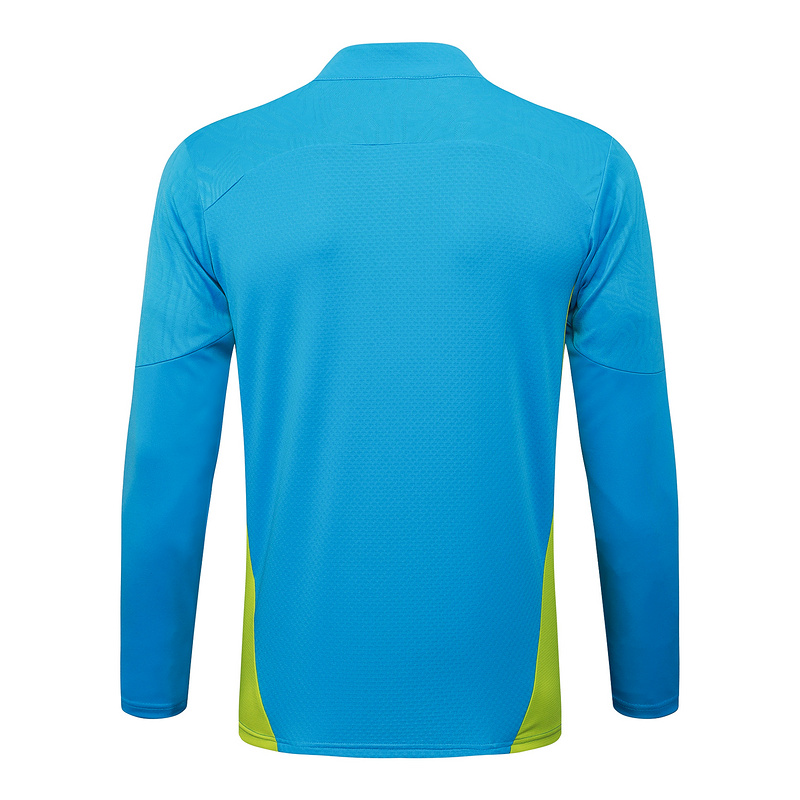 202526 Manchester City Blue Long-sleeved half-pull training kit Football team kit