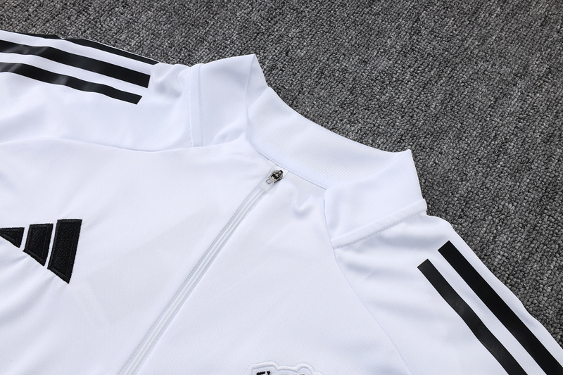 202526 Manchester United White Long-sleeved half-pull training kit Football team kit