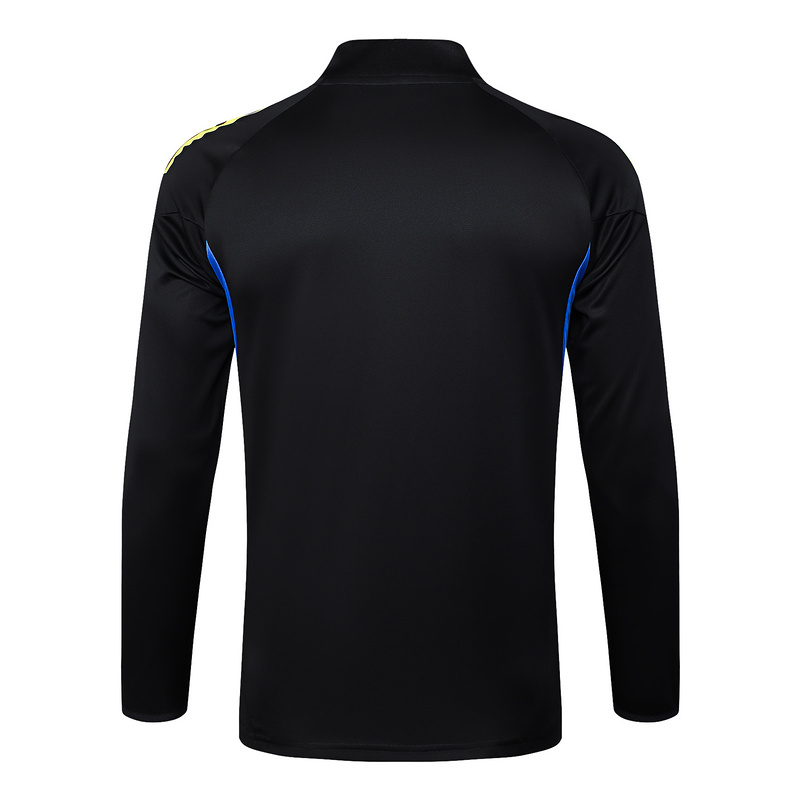 202526 Manchester United Black Long-sleeved half-pull training kit Football team kit