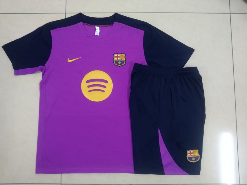 2025/26 Barcelona Purple Training Set Shirt and Shorts