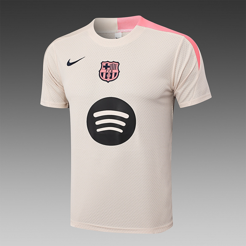 2025/26 Barcelona beige Training Set Shirt and Shorts