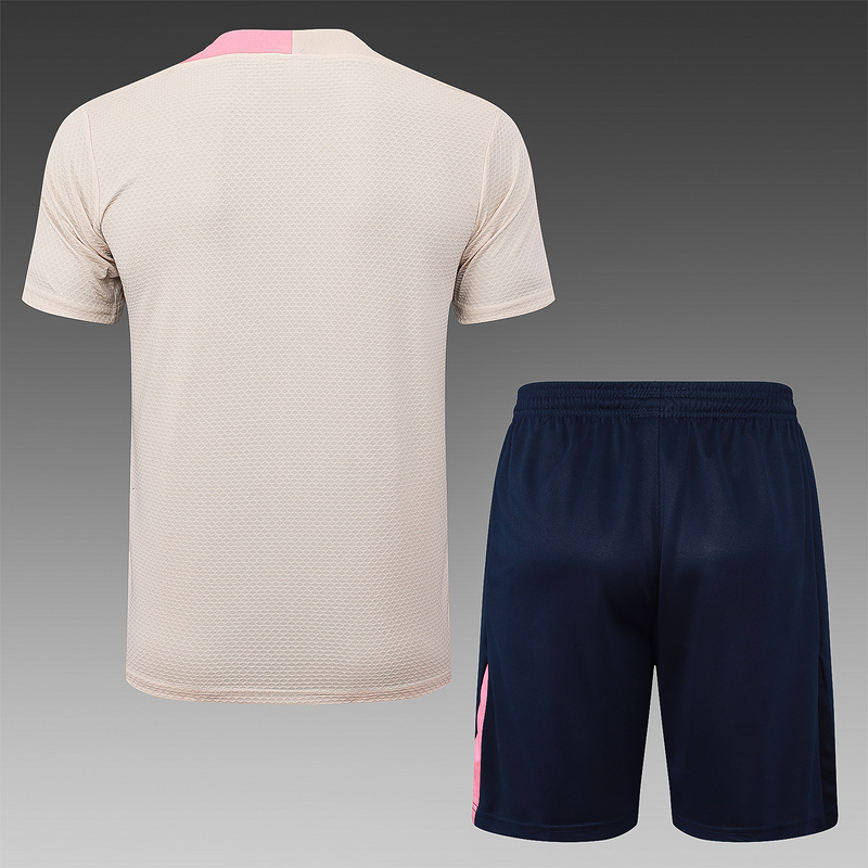2025/26 Barcelona beige Training Set Shirt and Shorts
