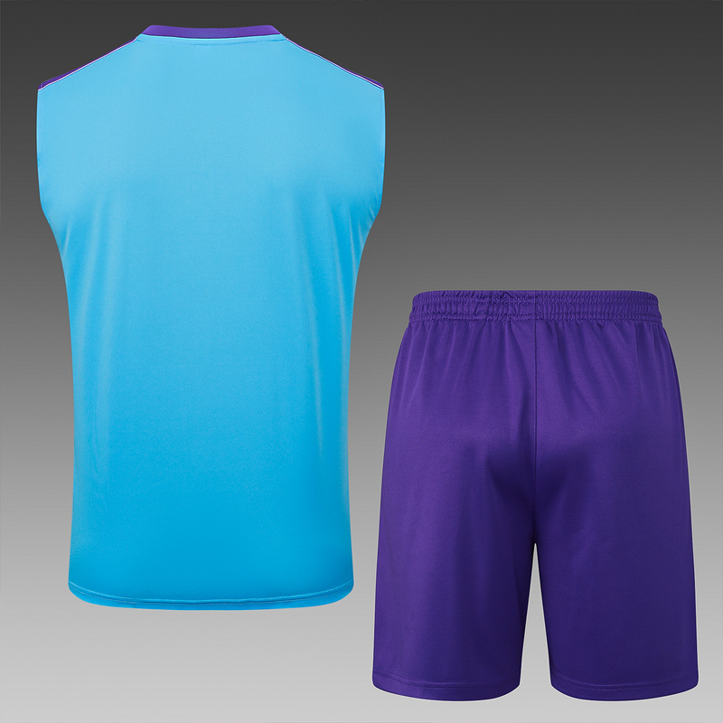 2025/26 Real Madrid Light blue Training Set Shirt and Shorts