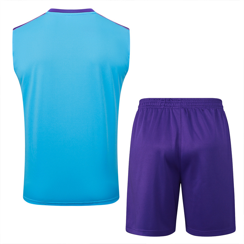 2025/26 Real Madrid Light blue Training Set Shirt and Shorts