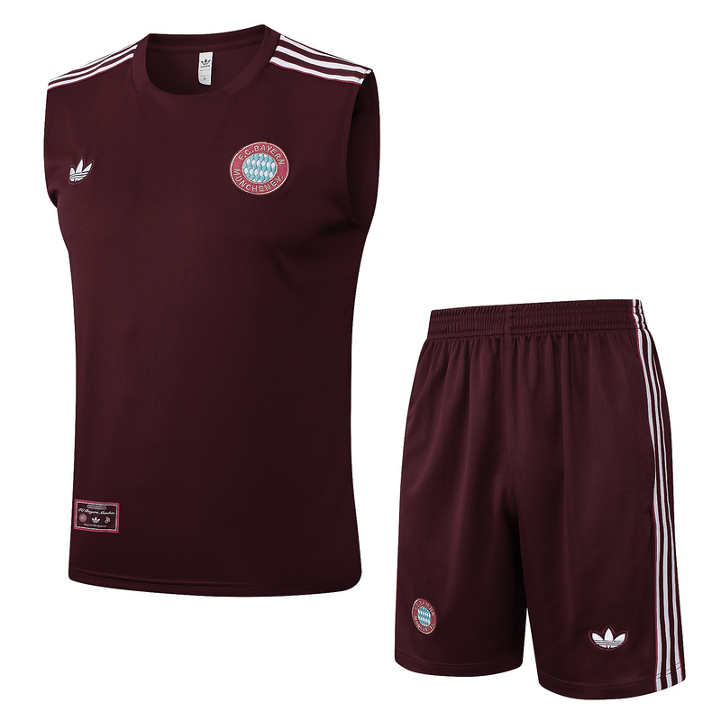 2025/26 Bayern Munich maroon Training Set Shirt and Shorts