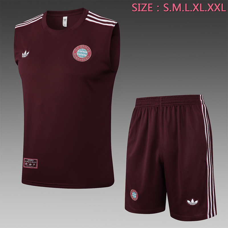 2025/26 Bayern Munich maroon Training Set Shirt and Shorts