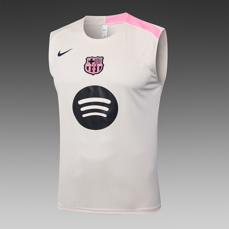 2025/26 Barcelona beige Training Set Shirt and Shorts