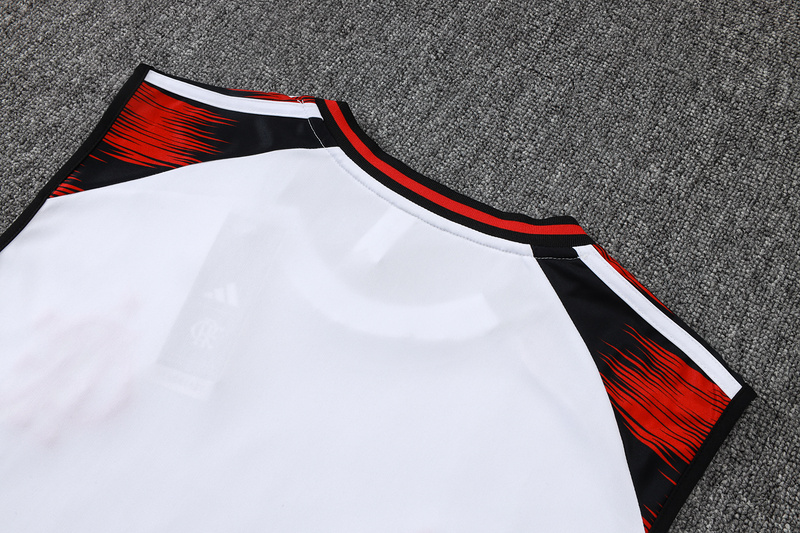 2025/26 Flamengo White Training Set Shirt and Shorts