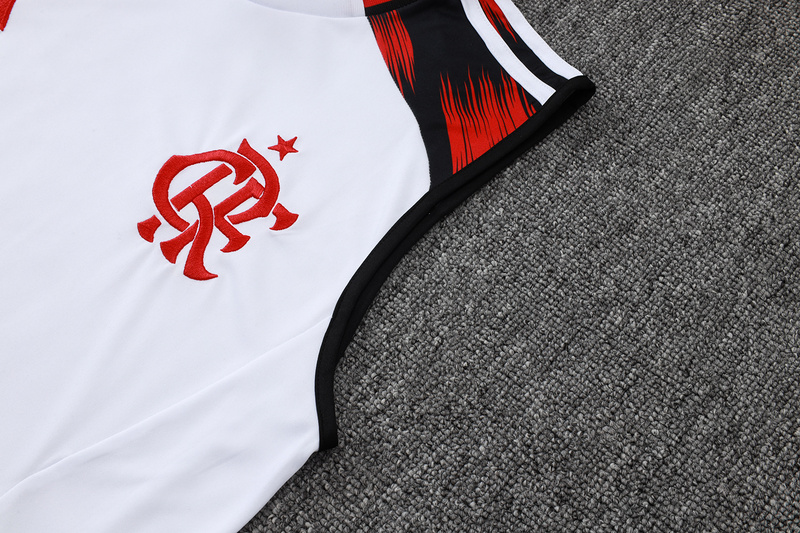 2025/26 Flamengo White Training Set Shirt and Shorts